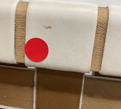 Open Box: Fenton Leather Counter Stool (24") - Signature Chalk, Seadrift