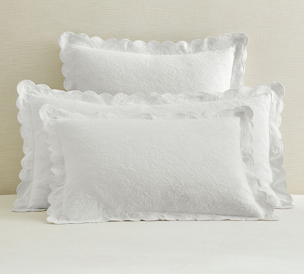 Abigail Scalloped Textured Shams by Pottery Barn