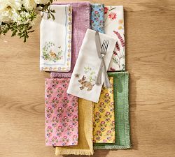 Botanical Bunny Cotton Napkins - Set of 4