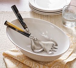 Cambria Handcrafted Stoneware Oval Serving Bowl