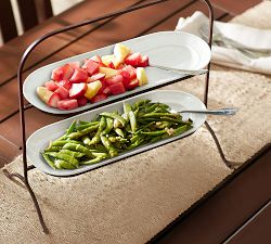 Cambria Stoneware Tiered Stand