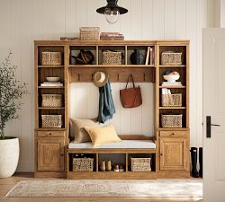 Heritage Farmhouse Entryway Wall Shelf