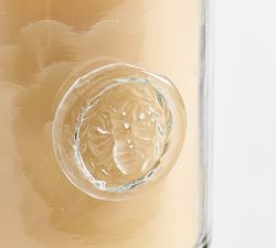 Stamped Glass Pedestal Candle - Mediterranean Citrus