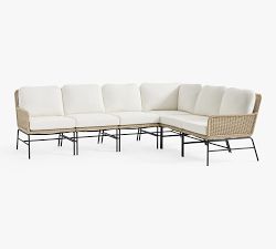 Tulum Wicker 6-Piece L-Shaped Outdoor Sectional (128")