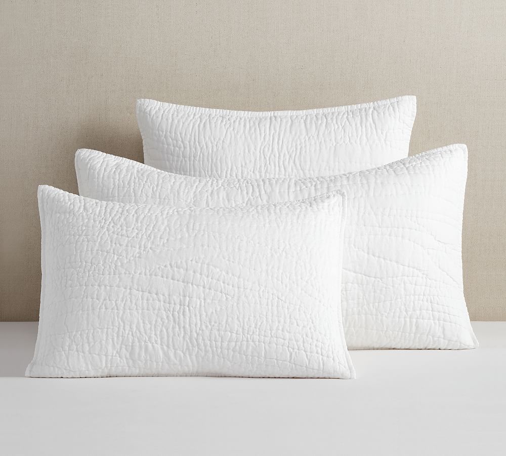 Belgian Flax Linen Handcrafted Quilted Sham by Pottery Barn