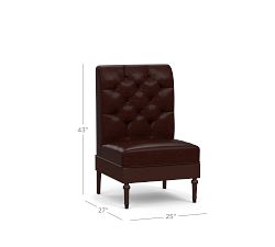 Hayworth Leather Banquette - 25" Single Seat