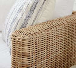 Huntington Wicker 6-Piece Square Arm Outdoor Sectional (126")