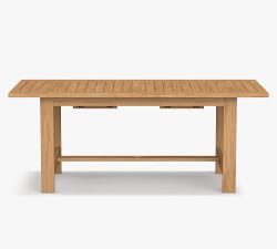 Malibu Teak Rectangular Extendable Outdoor Dining Table (75"-104")