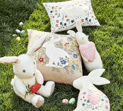 Bunny Embroidered Pillow Cover