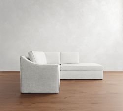 Cameron Slope Arm Slipcovered 3-Piece Bumper Sectional (97")