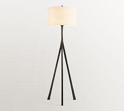 Easton Forged-Iron Tripod Floor Lamp (67")