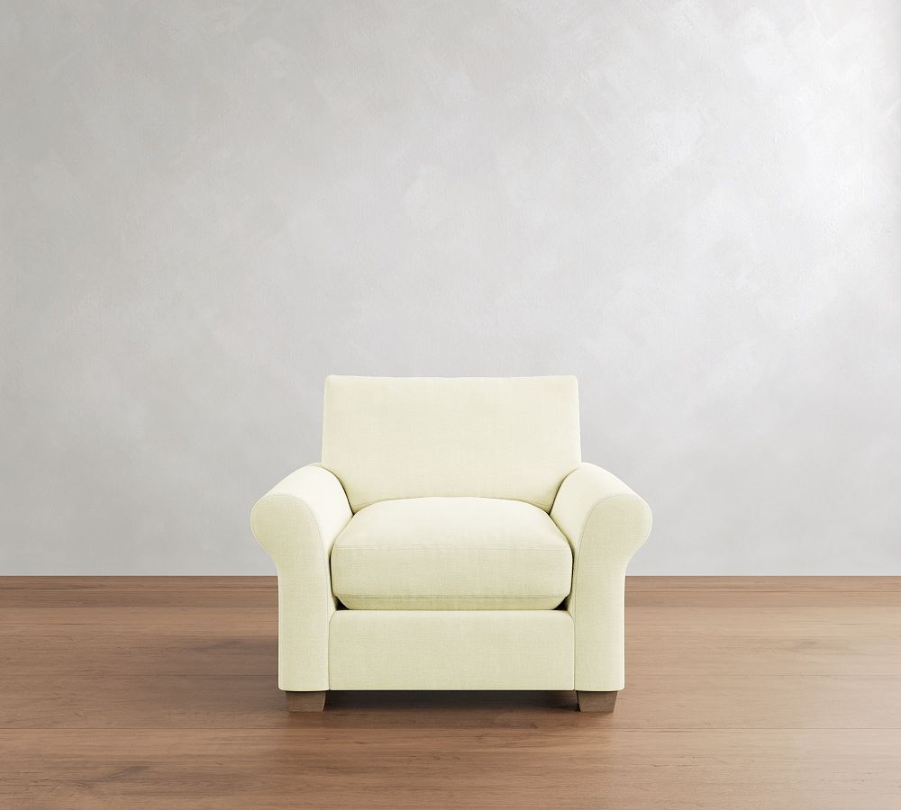 PB Comfort Modern Roll Arm Chair by Pottery Barn