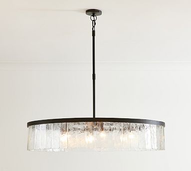 Windham Recycled Glass Tile Round Chandelier (42