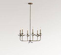Botanical Forged-Iron Chandelier (30")