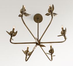Botanical Forged-Iron Chandelier (30")