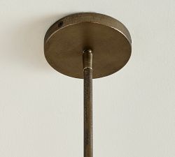 Botanical Forged-Iron Lantern Pendant (20")