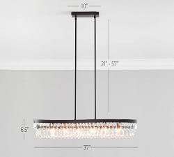 Clarissa Modern Wave Chandelier (37")