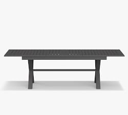 Indio Metal X-Base Extendable Outdoor Dining Table (76"-102")