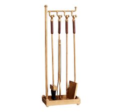 Industrial 5-Piece Fireplace Tool Set