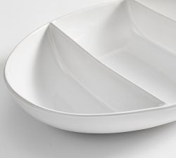 Mason Stoneware Triple Divided Serving Platter