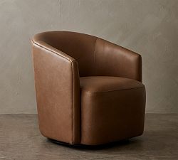 Preston Leather Swivel Chair