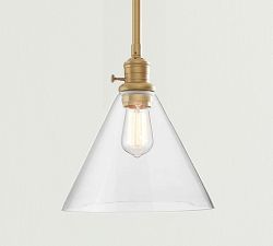Flared Glass Pole Pendant (7"-11")