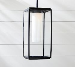 Laine Milk Glass Indoor/Outdoor Pendant (9")