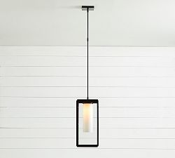 Laine Milk Glass Indoor/Outdoor Pendant (9")