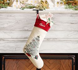 Lit Embellished Stocking