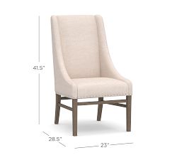 Milan Slope Upholstered Dining Armchair