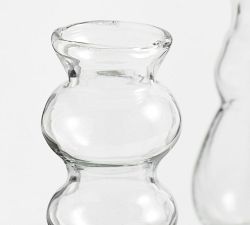 Recycled Bubble Glass Vases - Set of 3