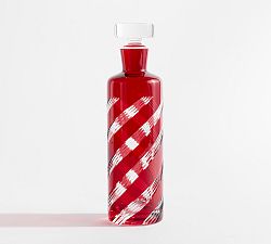 Etched Glass Swirl Decanter