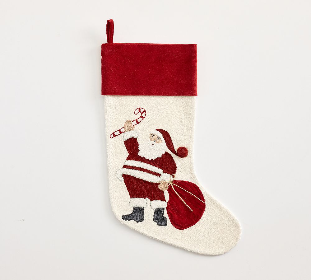 Open Box: Crewel Stocking, Medium - Santa - Medium - Santa