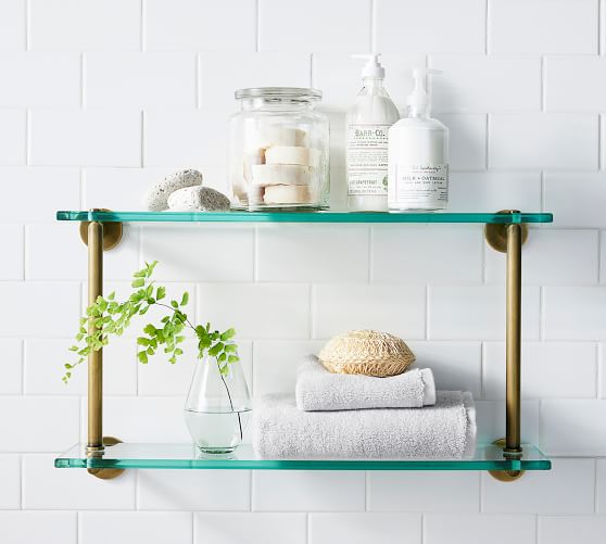 Linden Double Glass Shelf (24")