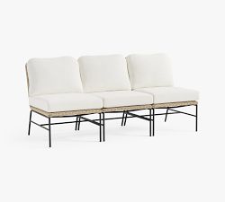 Tulum Wicker 3-Piece Armless Outdoor Sofa (69")