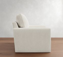 Pearce Square Arm Slipcovered Twin Sleeper Sofa  (58")