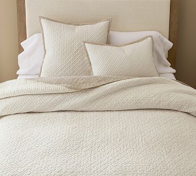 Cross Stitch Velvet Quilt | Pottery Barn