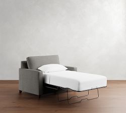 Cameron Square Arm Twin Sleeper Sofa with Air Topper (54")