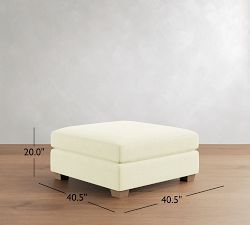 PB Comfort Modern Roll Arm Sectional Ottoman
