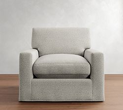 PB Comfort Modern Square Arm Slipcovered Chair