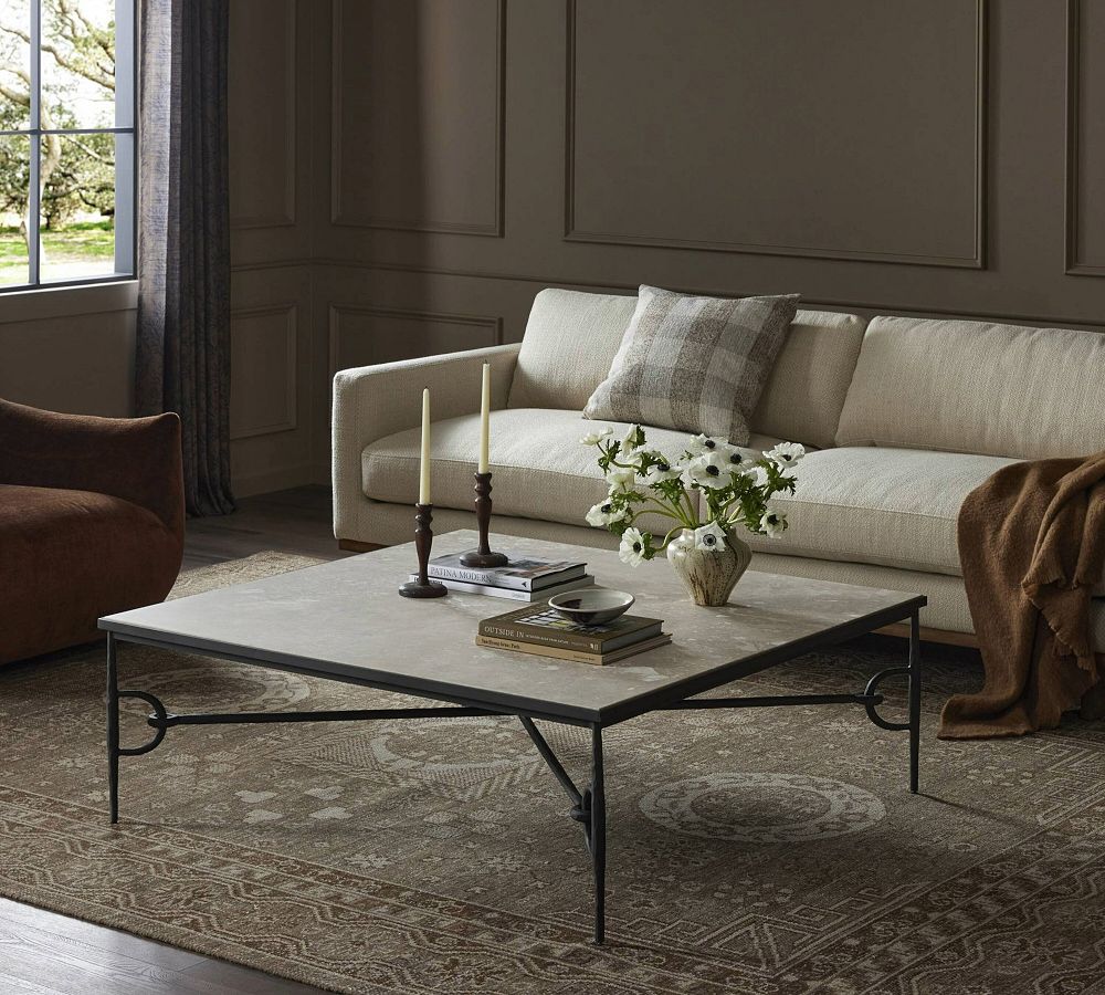 Sharine Square Marble Coffee Table (48.5") by Pottery Barn