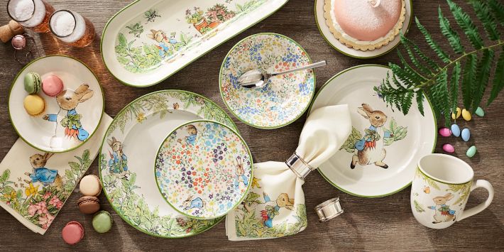 Peter Rabbit™ Stoneware Cereal Bowls - Set of 4 | Pottery Barn