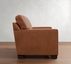 Buchanan Square Arm Leather Twin Sleeper Sofa  (54")