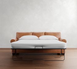 Buchanan Roll Arm Leather Sleeper Sofa (87")