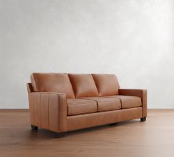 Buchanan Square Arm Leather Sleeper Sofa (84")