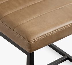 Millie Channel Tufted Leather Desk Chair