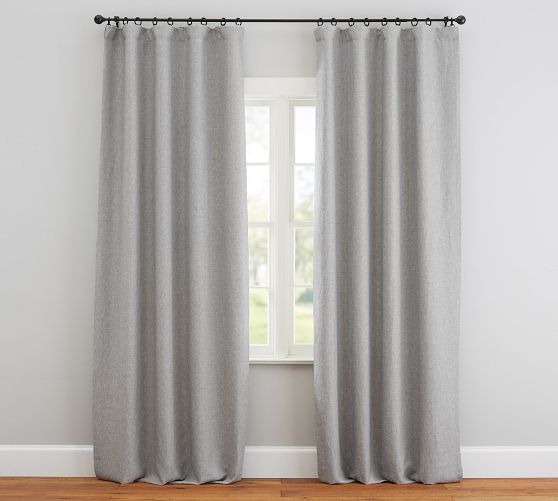 Custom Belgian Flax Linen Curtain - Flagstone by Pottery Barn