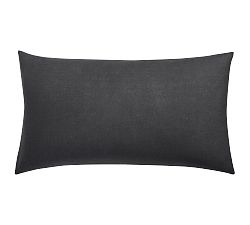 Open Box: Classic Belgian Flax Linen Knife Edge Sham, King, Set of 3 - Ebony