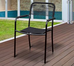Pimenta 9-Piece Rectangular Outdoor Dining Table with Garey Rope Dining Armchair Set
