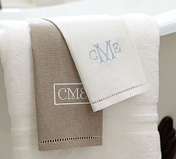 Linen Hemstitch Hand Towel - Set of 2